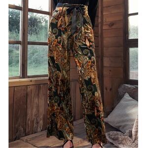 Cider, Spice, and everything nice wide leg pants in Velvet Carnival